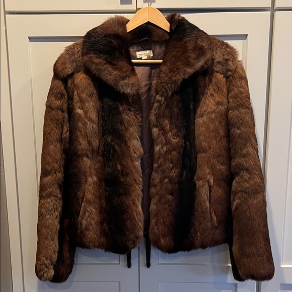 Jackets & Blazers - Vintage Authentic Rabbit Fur Coat Size M